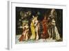 Characters on a Deck with Faust and Mephisto; Personnages Sur Une Terrasse Avec Fauste Et…-Adolphe Joseph Thomas Monticelli-Framed Giclee Print