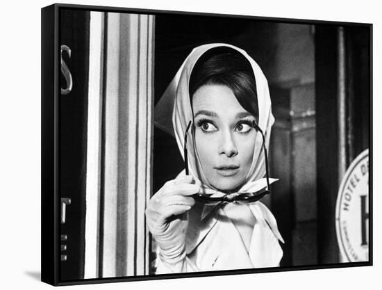 Charade, Audrey Hepburn, Directed by Stanley Donen, 1963-null-Framed Stretched Canvas