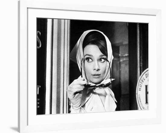 Charade, Audrey Hepburn, Directed by Stanley Donen, 1963-null-Framed Photographic Print