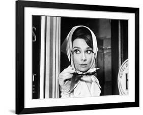 Charade, Audrey Hepburn, Directed by Stanley Donen, 1963-null-Framed Photographic Print