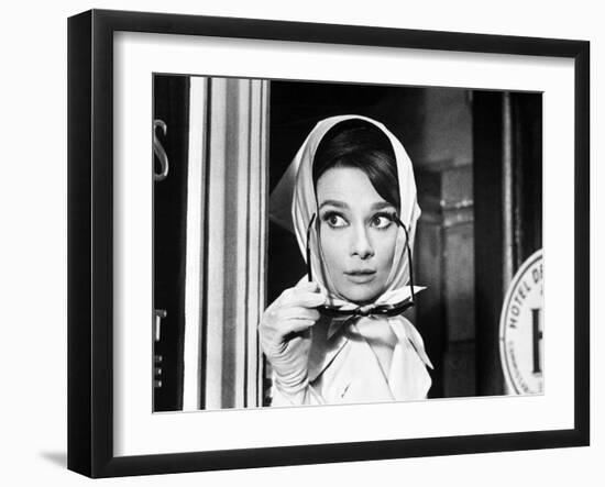 Charade, Audrey Hepburn, Directed by Stanley Donen, 1963-null-Framed Photographic Print