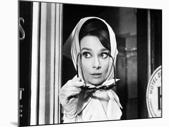 Charade, Audrey Hepburn, Directed by Stanley Donen, 1963-null-Mounted Photographic Print