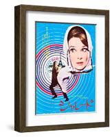 Charade, Cary Grant, Audrey Hepburn, Japanaese Poster Art, 1963-null-Framed Art Print