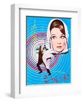 Charade, Cary Grant, Audrey Hepburn, Japanaese Poster Art, 1963-null-Framed Art Print