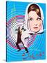 Charade, Cary Grant, Audrey Hepburn, Japanaese Poster Art, 1963-null-Stretched Canvas