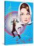 Charade, Cary Grant, Audrey Hepburn, Japanaese Poster Art, 1963-null-Stretched Canvas