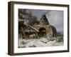 Charcoal Burner Near Isar (Germany), 1865, Painting by Heinrich Burkel (1802-1869), Detail-null-Framed Giclee Print