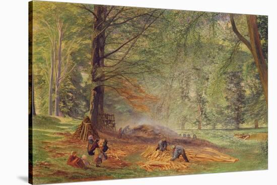 Charcoal Burners in Rokeby Park-Alfred William Hunt-Stretched Canvas