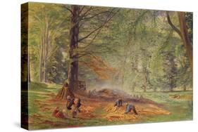 Charcoal Burners in Rokeby Park-Alfred William Hunt-Stretched Canvas