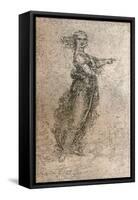 Charcoal drawing of a female figure, c1472-c1519 (1883)-Leonardo Da Vinci-Framed Stretched Canvas