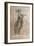 Charcoal drawing of a female figure, c1472-c1519 (1883)-Leonardo Da Vinci-Framed Giclee Print