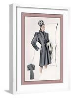 Charcoal Dressy Coat-null-Framed Art Print