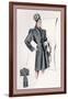 Charcoal Dressy Coat-null-Framed Art Print