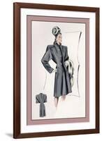 Charcoal Dressy Coat-null-Framed Art Print