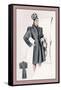 Charcoal Dressy Coat-null-Framed Stretched Canvas