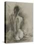 Charcoal Figure Study I-Ethan Harper-Stretched Canvas