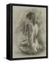 Charcoal Figure Study II-Ethan Harper-Framed Stretched Canvas