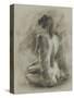 Charcoal Figure Study II-Ethan Harper-Stretched Canvas
