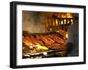 Charcoal Grill in Restaurant El Palenque, Mercado Del Puerto, Montevideo, Uruguay-Per Karlsson-Framed Premium Photographic Print