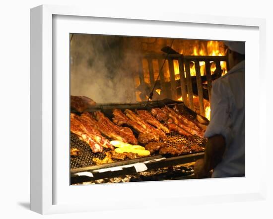 Charcoal Grill in Restaurant El Palenque, Mercado Del Puerto, Montevideo, Uruguay-Per Karlsson-Framed Photographic Print