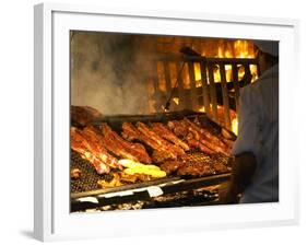 Charcoal Grill in Restaurant El Palenque, Mercado Del Puerto, Montevideo, Uruguay-Per Karlsson-Framed Photographic Print