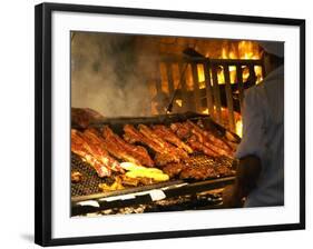 Charcoal Grill in Restaurant El Palenque, Mercado Del Puerto, Montevideo, Uruguay-Per Karlsson-Framed Photographic Print