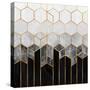 Charcoal Hexagons-Elisabeth Fredriksson-Stretched Canvas