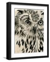 Charcoal Owl I-Jennifer Paxton Parker-Framed Art Print