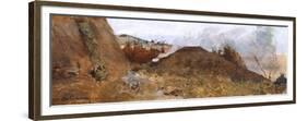 Charcoal Pit in the Landscape, 1880-1885-Niccolo Cannicci-Framed Giclee Print