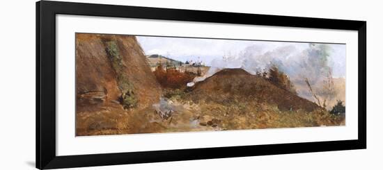 Charcoal Pit in the Landscape, 1880-1885-Niccolo Cannicci-Framed Giclee Print