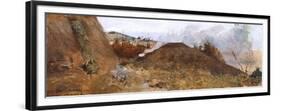 Charcoal Pit in the Landscape, 1880-1885-Niccolo Cannicci-Framed Giclee Print