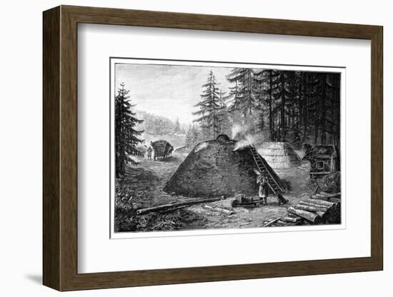 Charcoal Production, 19th Century-Science Photo Library-Framed Photographic Print