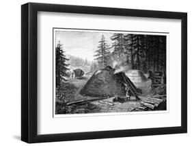 Charcoal Production, 19th Century-Science Photo Library-Framed Photographic Print