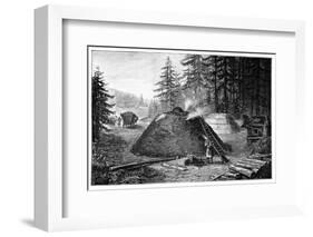 Charcoal Production, 19th Century-Science Photo Library-Framed Photographic Print