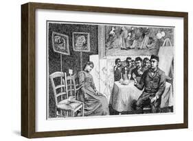 Charcot Gives a Demonstration at La Salpetriere, Paris-null-Framed Art Print