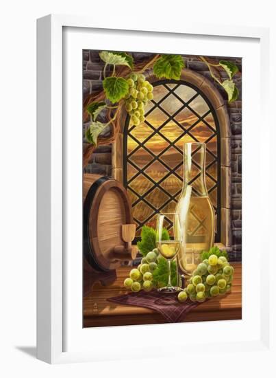 Chardonnay (Image Only)-Lantern Press-Framed Art Print