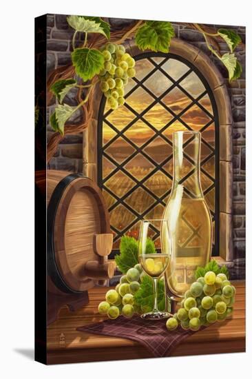Chardonnay (Image Only)-Lantern Press-Stretched Canvas