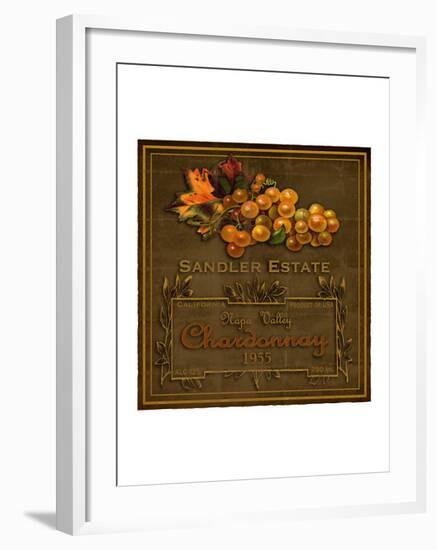Chardonnay Wine Label-null-Framed Giclee Print