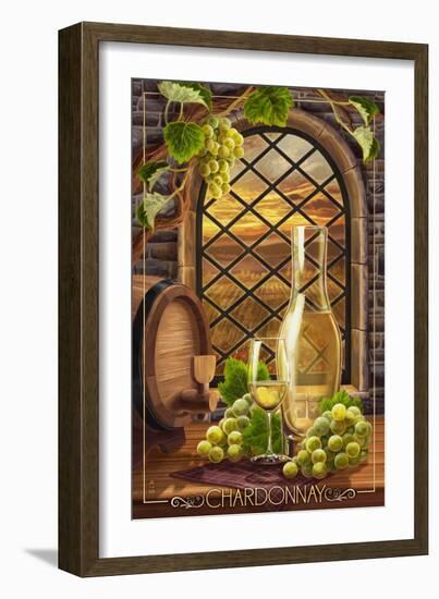 Chardonnay-Lantern Press-Framed Art Print