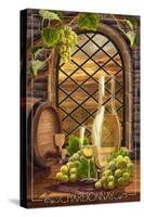 Chardonnay-Lantern Press-Stretched Canvas