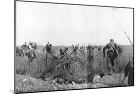 Charge by a Regiment of French Zouaves on the Plateau of Touvent, Artois, France, 7 June 1915-null-Mounted Giclee Print