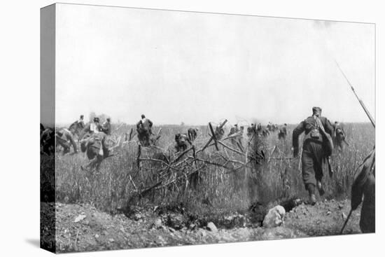 Charge by a Regiment of French Zouaves on the Plateau of Touvent, Artois, France, 7 June 1915-null-Stretched Canvas