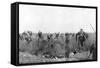 Charge by a Regiment of French Zouaves on the Plateau of Touvent, Artois, France, 7 June 1915-null-Framed Stretched Canvas