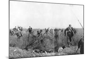 Charge by a Regiment of French Zouaves on the Plateau of Touvent, Artois, France, 7 June 1915-null-Mounted Giclee Print