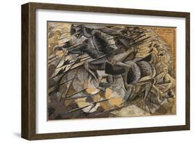 Charge Lancers - Cavalry Charge (Carica Di Lancieri - Carica Di Cavalleria)-Umberto Boccioni-Framed Giclee Print