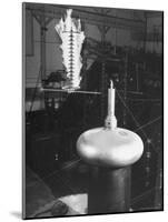 Charge of Electricity Spilling Out of Insulating Equipment at GE Lightning Laboratory-Alfred Eisenstaedt-Mounted Photographic Print