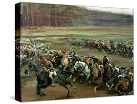 Charge of Flowerdew's Squadron, c.1918-Sir Alfred Munnings-Stretched Canvas