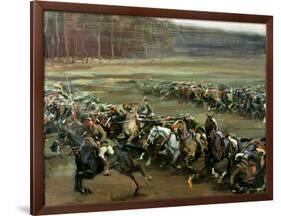 Charge of Flowerdew's Squadron, c.1918-Sir Alfred Munnings-Framed Giclee Print