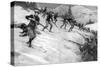 Charge of French Alpine Chasseurs in Alsace, WW1-Ernest Prater-Stretched Canvas