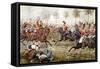 Charge of the 1st Life Guards at Genappe, 17 June 1815, C.1890-Richard Simkin-Framed Stretched Canvas